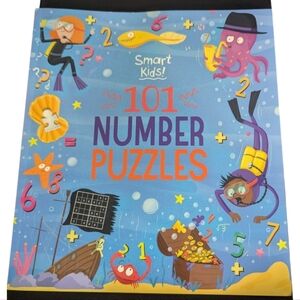 Smart Kids! 101 Number Puzzles Book Kids  Activities Blue NEW